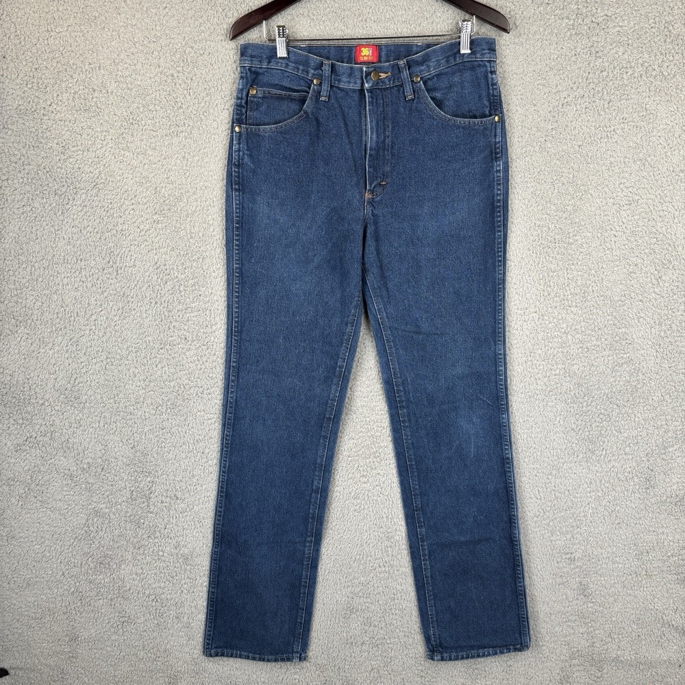 Wrangler Jeans Cowboy Cut Mens 33x38 (Fits 33x36) Slim Fit Western 36MWZPD